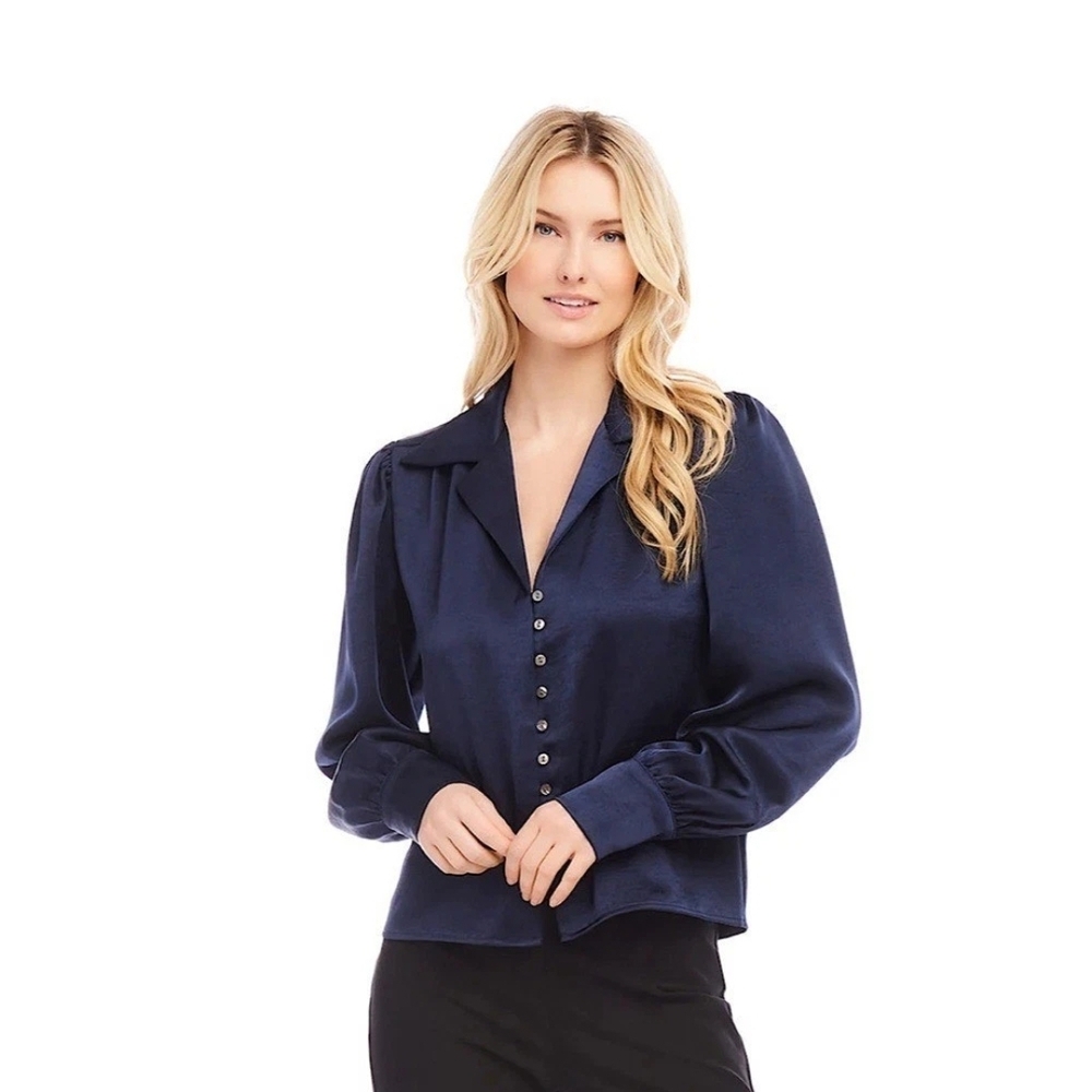 Karen Kane Midnight Blue Blouse
